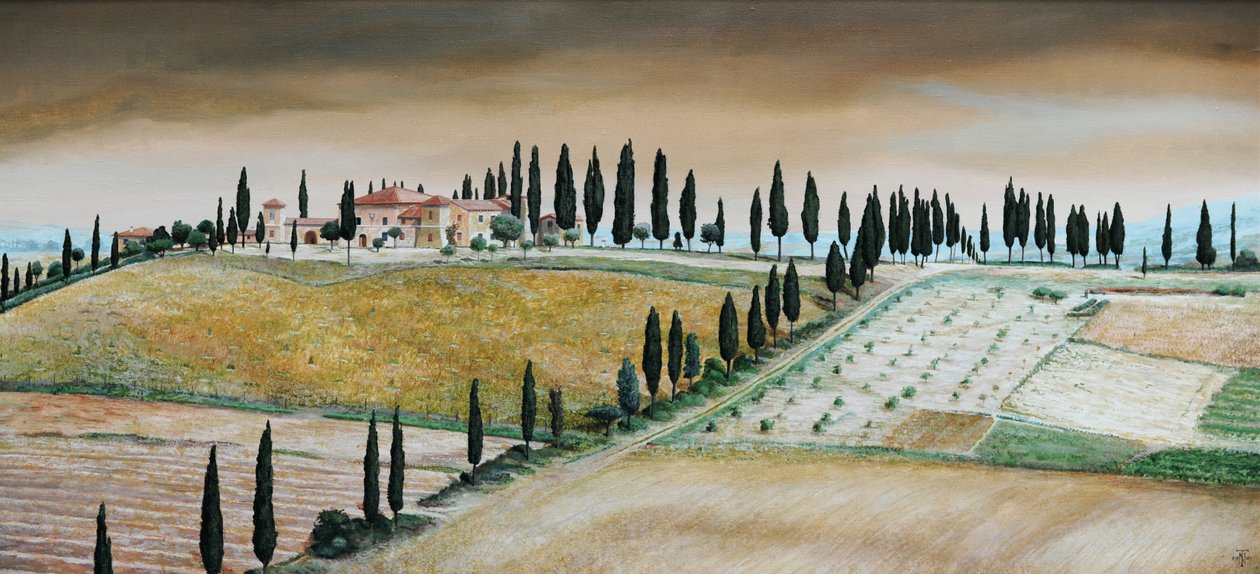 Villa on Hill, Toskánsko, 2001 od Trevor Neal