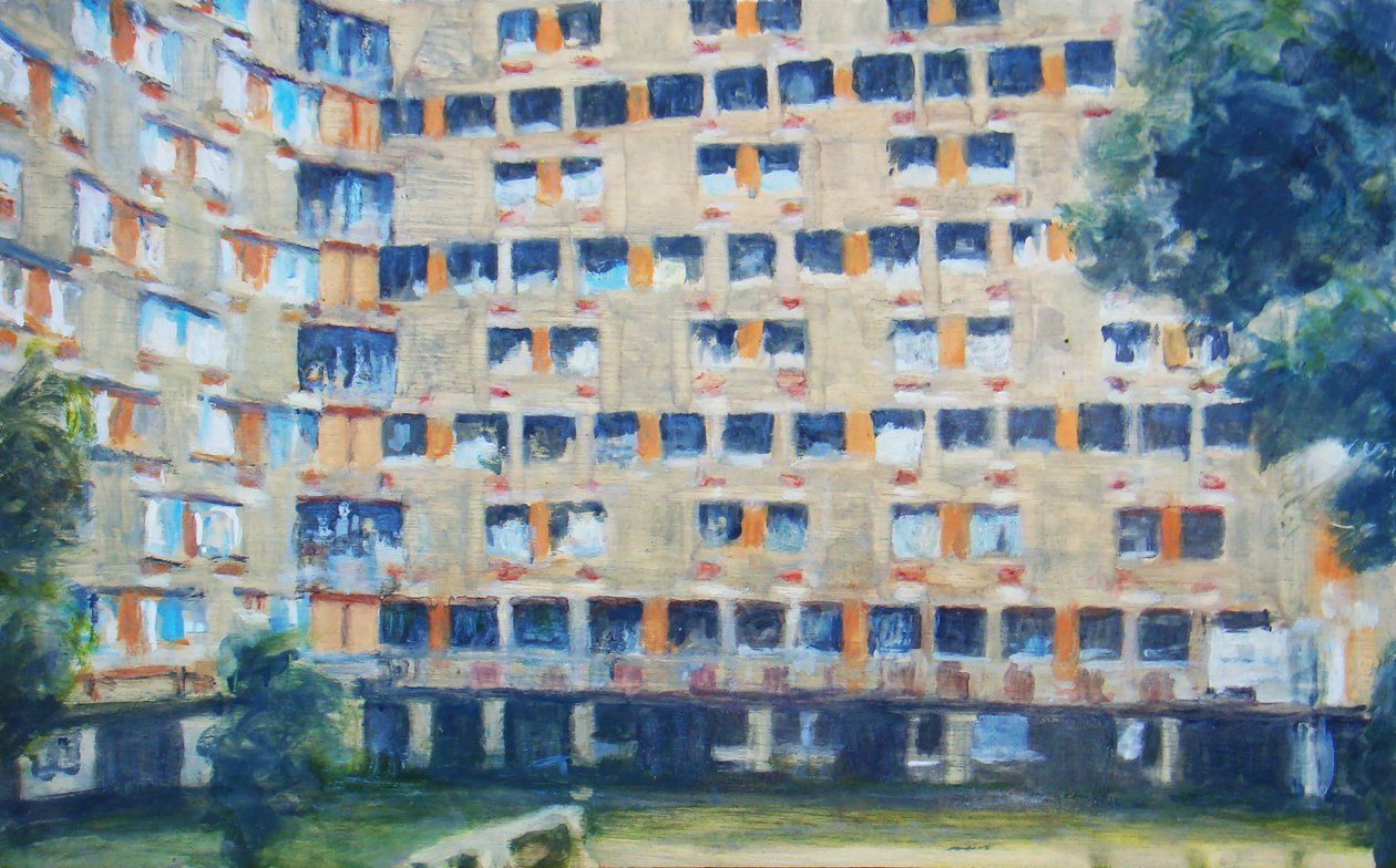 Místo k životu 10, 2011 (olej na překližce) od Trevor Burgess