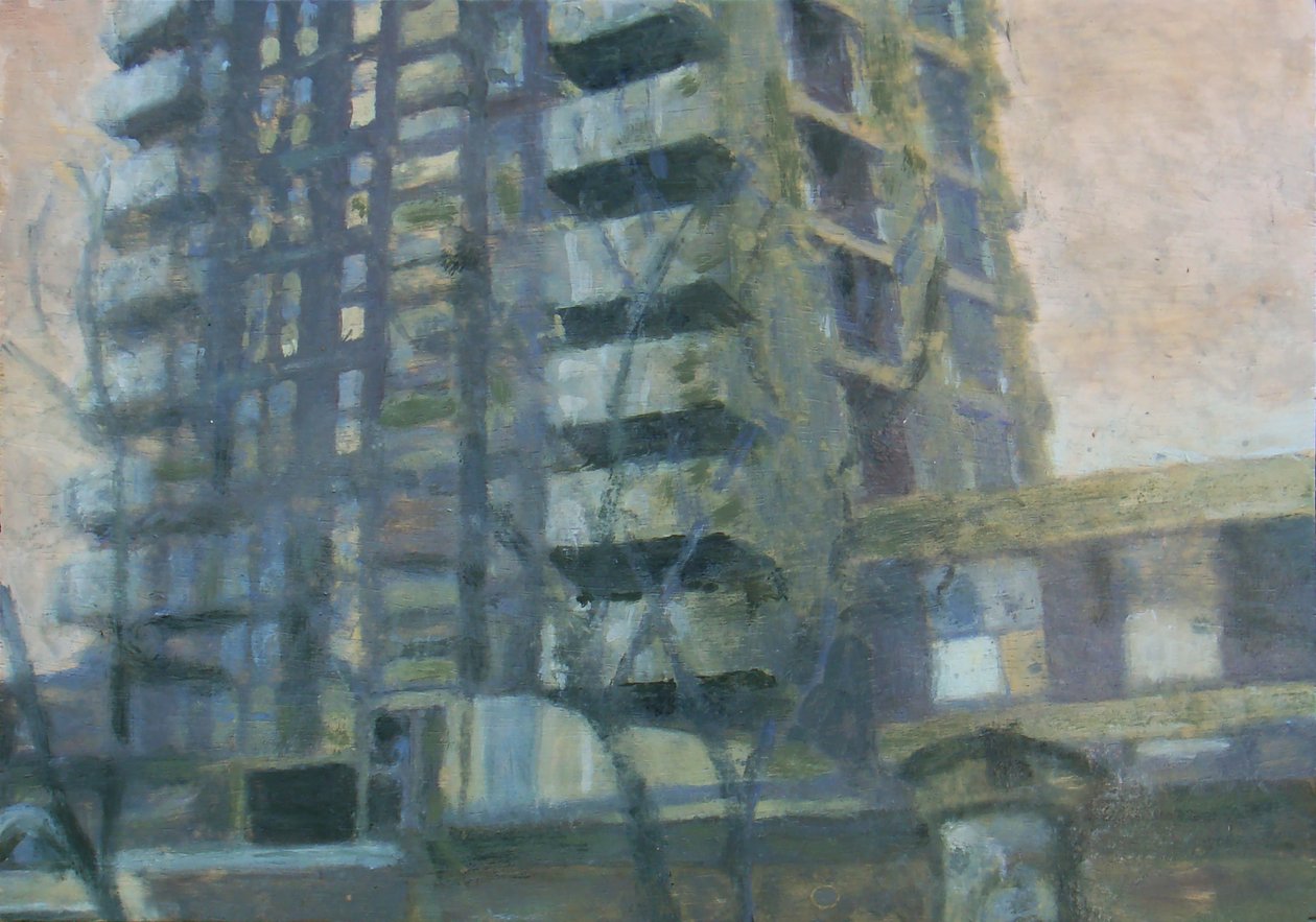 Místo k životu 19, 2011 (olej na překližce) od Trevor Burgess