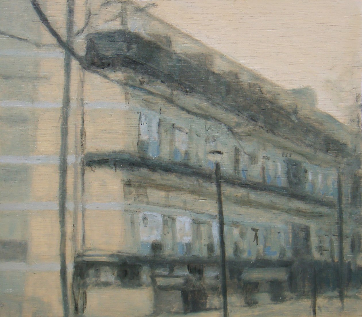 Místo k životu 27, 2012 (olej na překližce) od Trevor Burgess