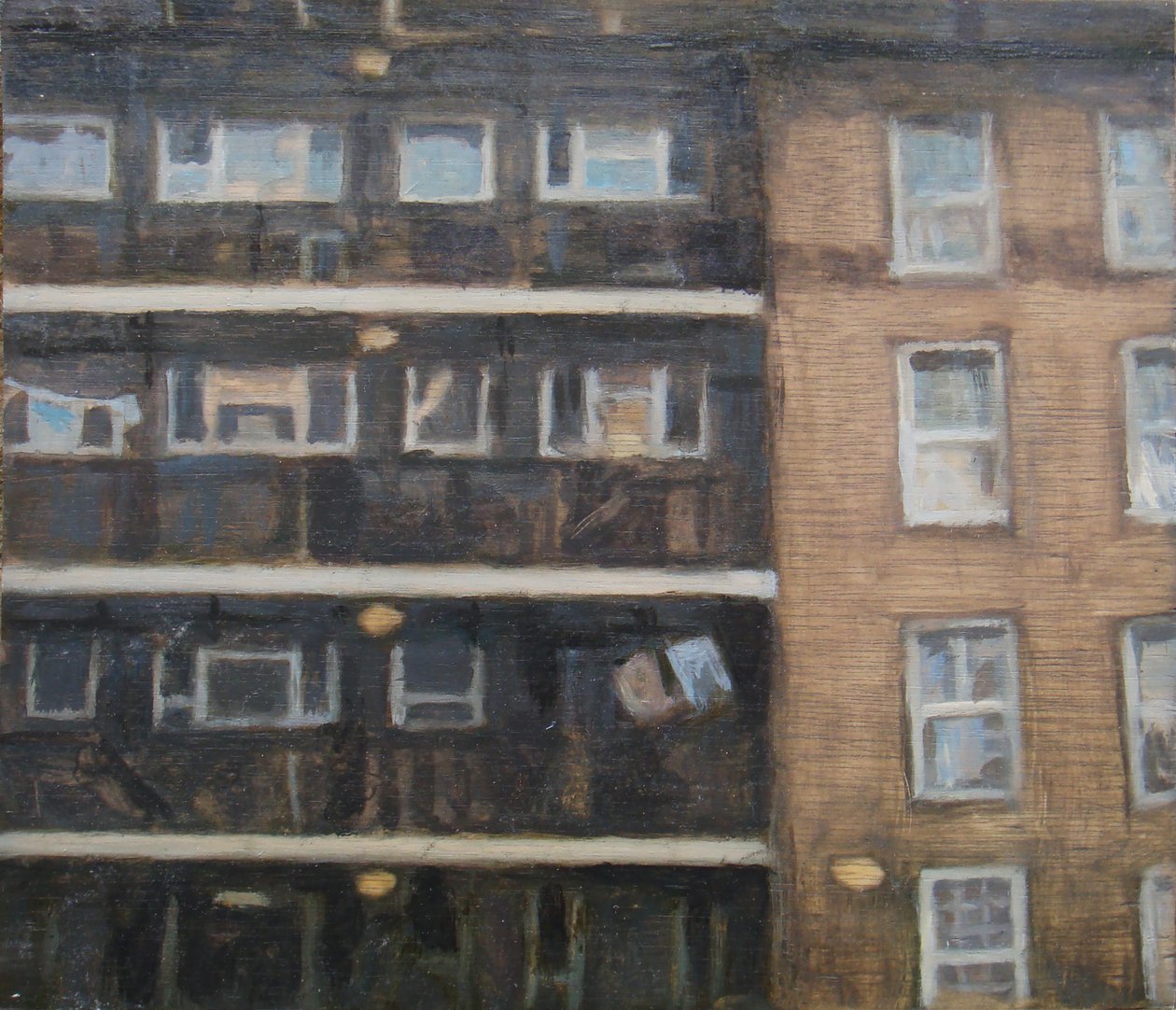 Místo k životu 28, 2012 (olej na překližce) od Trevor Burgess