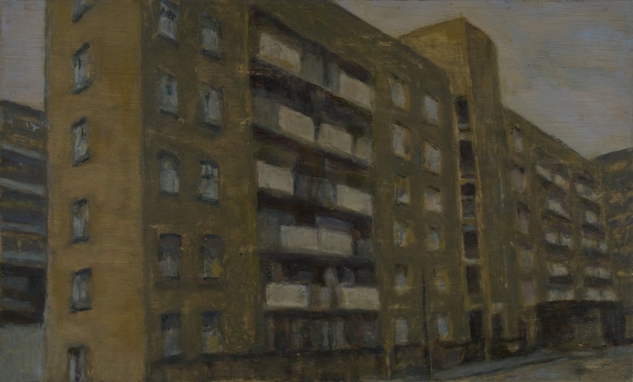 Místo k životu 34, 2012 (olej na překližce) od Trevor Burgess