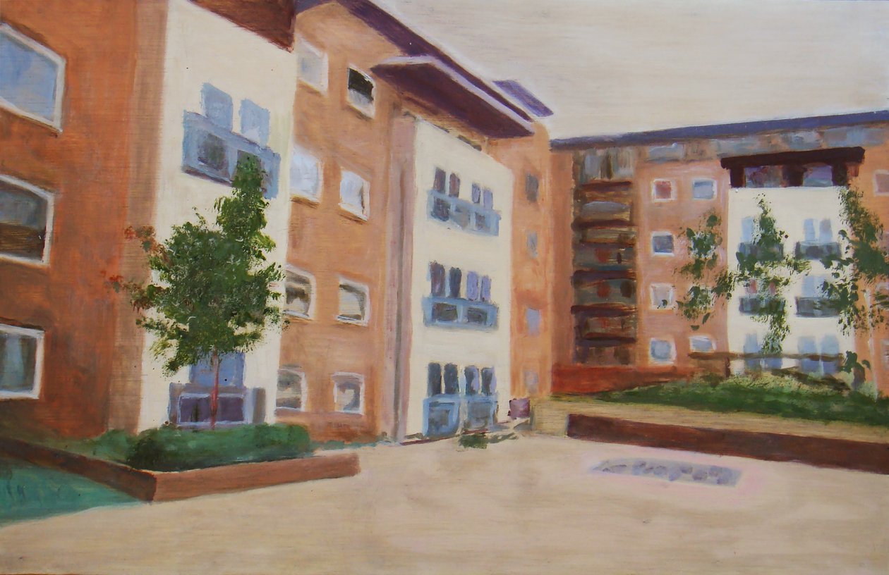 Místo k životu 45, 2012 (olej na překližce) od Trevor Burgess