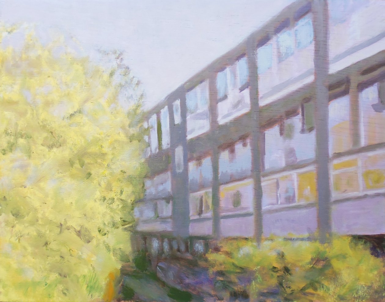 Místo k životu 53, 2013 (olej na překližce) od Trevor Burgess