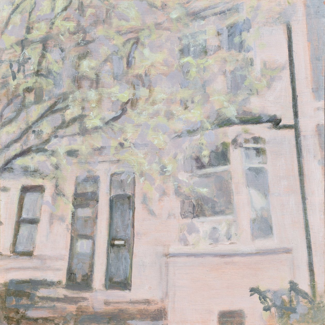Místo k životu 57, 2013 (olej na překližce) od Trevor Burgess