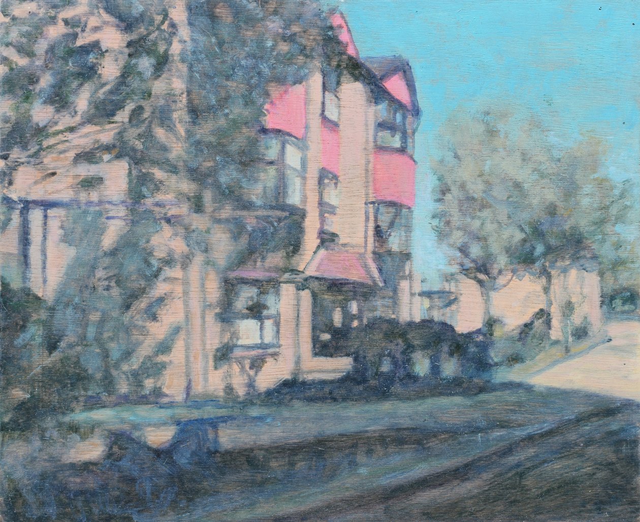 Místo k životu 59, 2013 (olej na překližce) od Trevor Burgess
