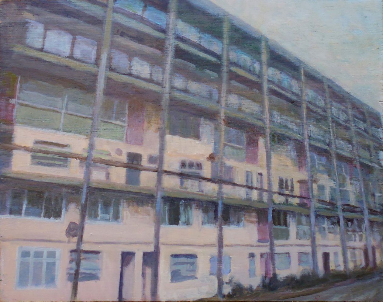 Místo k životu 60, 2013 (olej na překližce) od Trevor Burgess