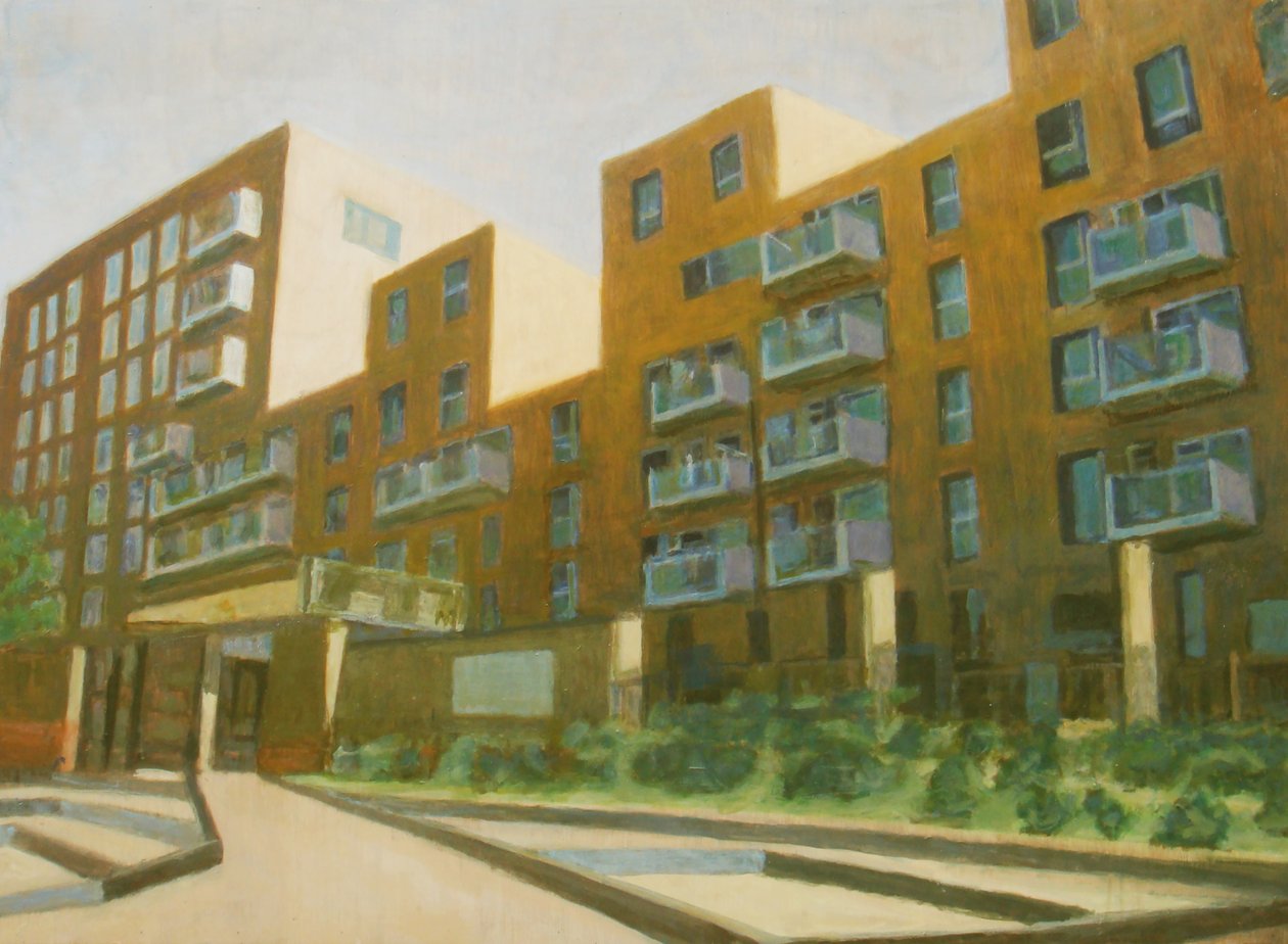 Místo k životu L4, 2013 (olej na překližce) od Trevor Burgess