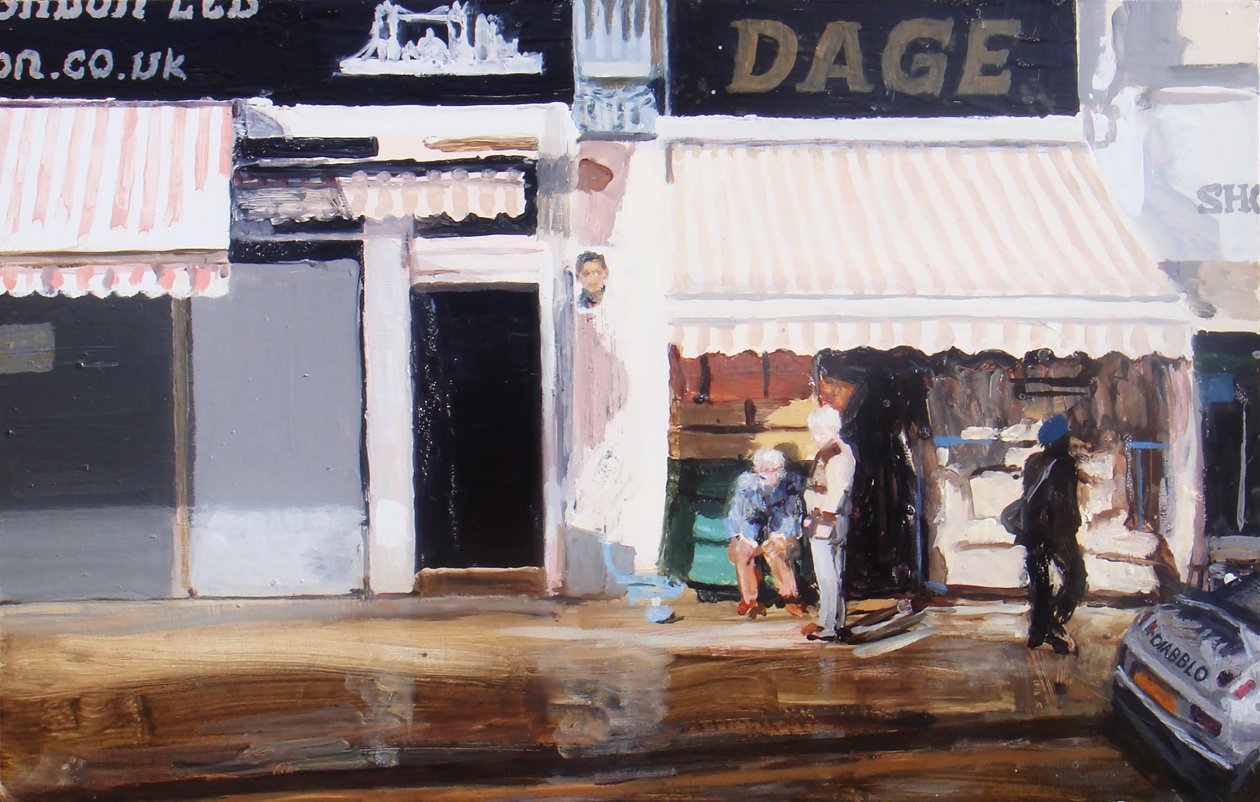 Akce pro seniory, 2010 (olej na desce) od Trevor Burgess