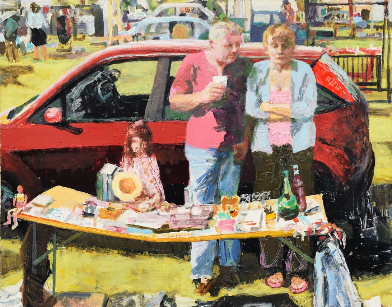 Výprodej autobazarů, 2011 (olej na desce) od Trevor Burgess