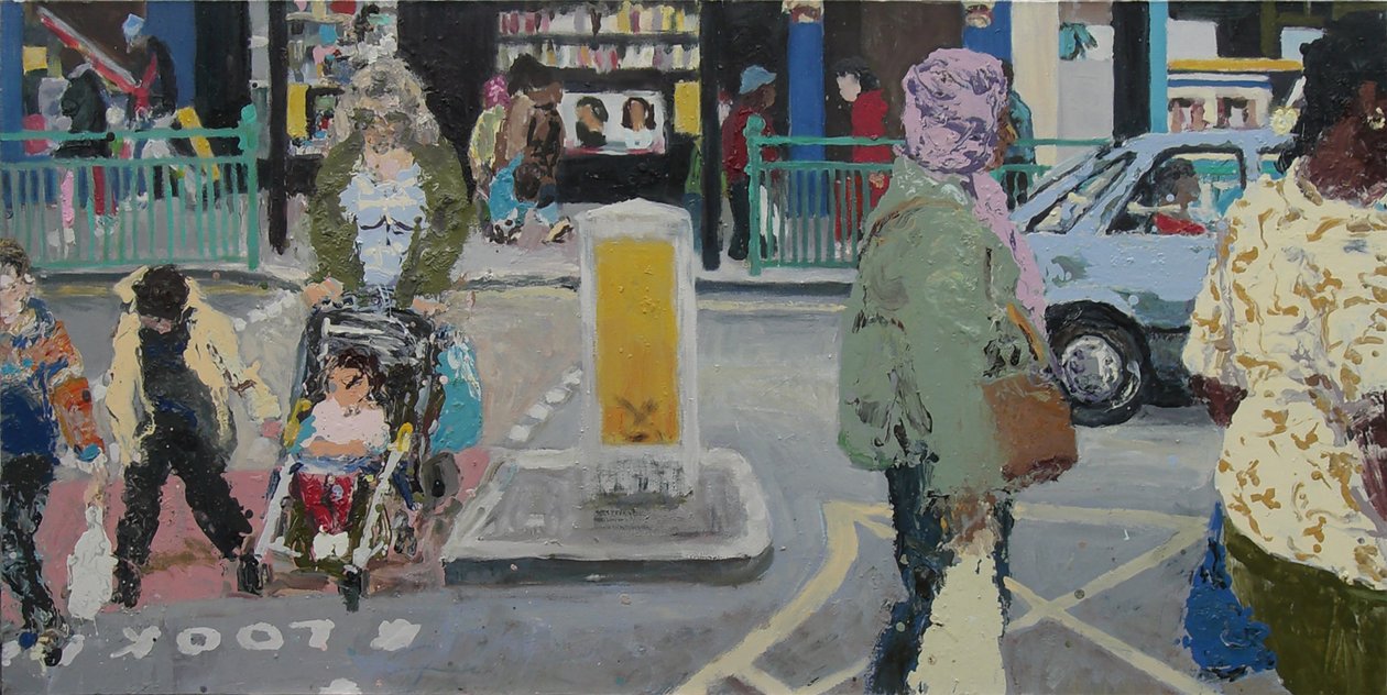 Ulice, 2003 (olej na plátně) od Trevor Burgess