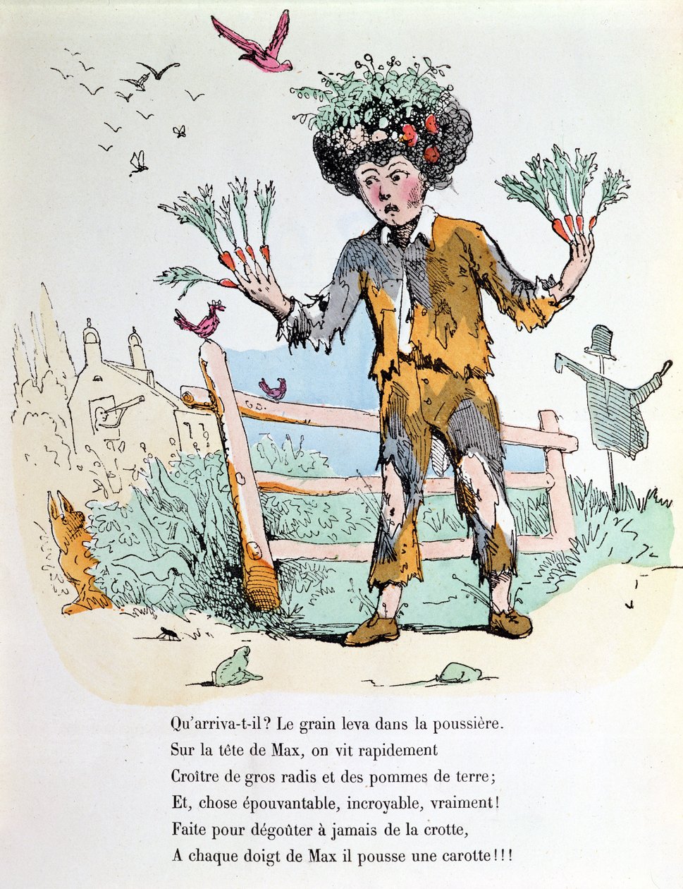 Dítě, které se nikdy nemyje, ilustrace k „Les Defauts Horribles“, 1862 od Trim
