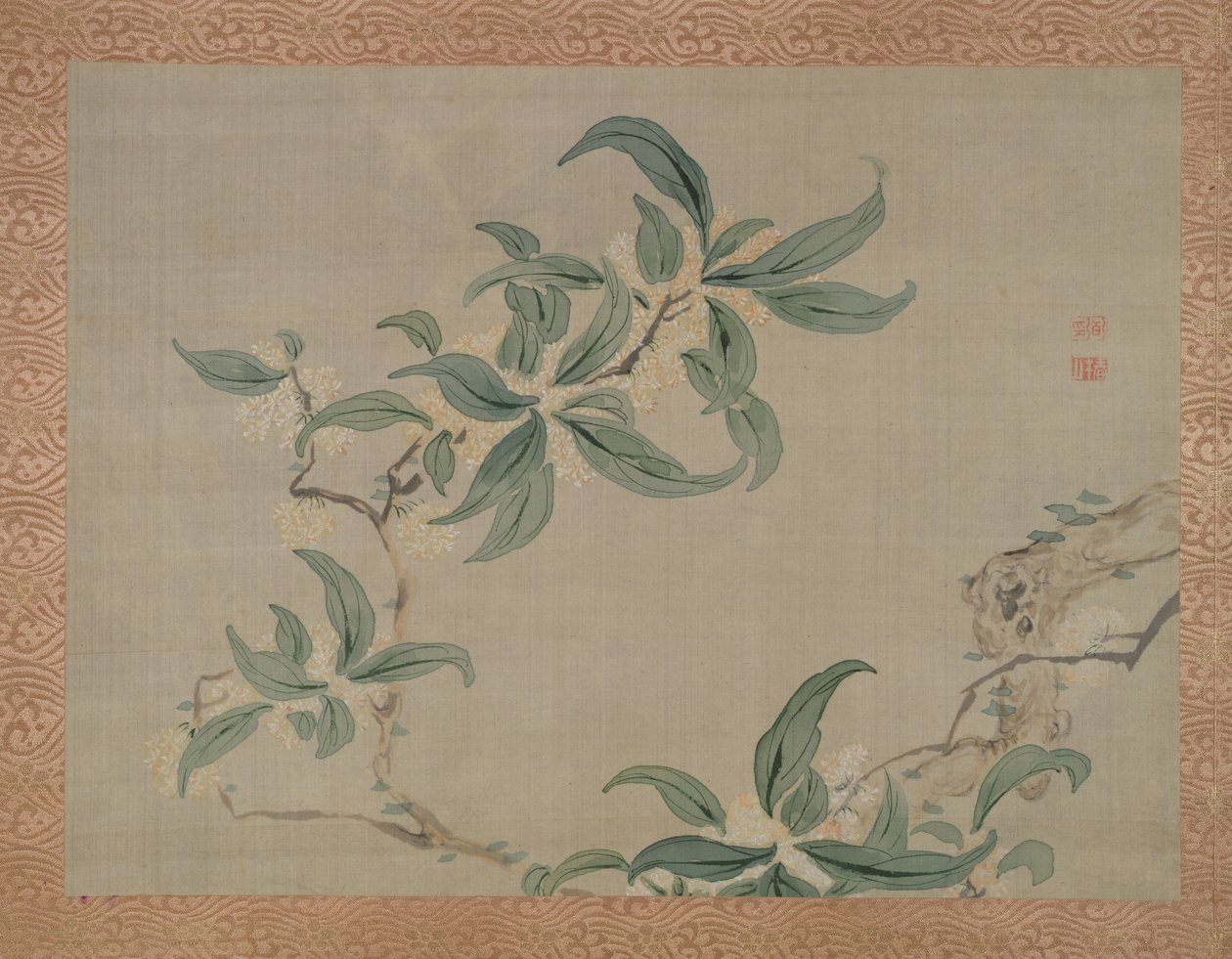 Blossom, 1851 (akvarel na hedvábí) od Tsubaki Chinzan