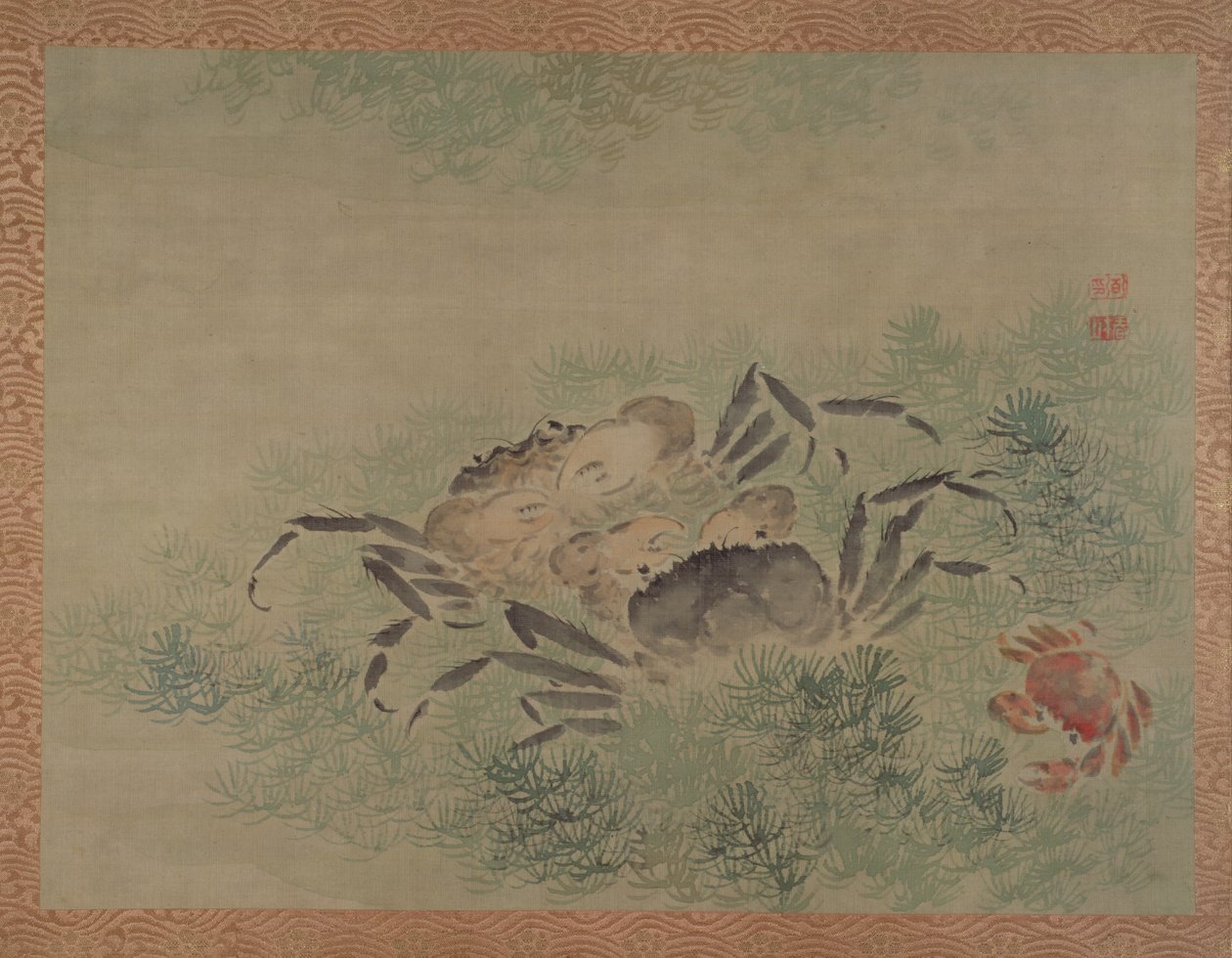 Krabi, 1851 (akvarel na hedvábí) od Tsubaki Chinzan