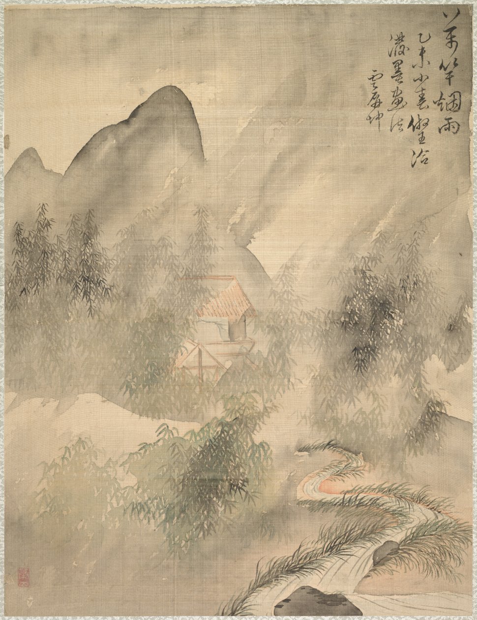 Deset tisíc bambusů v mlze a dešti, 1847. od Tsubaki Chinzan