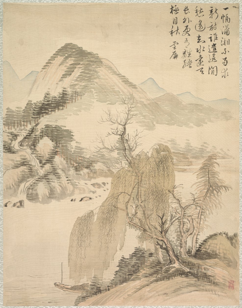 Vrba a vodopád, 1847. od Tsubaki Chinzan