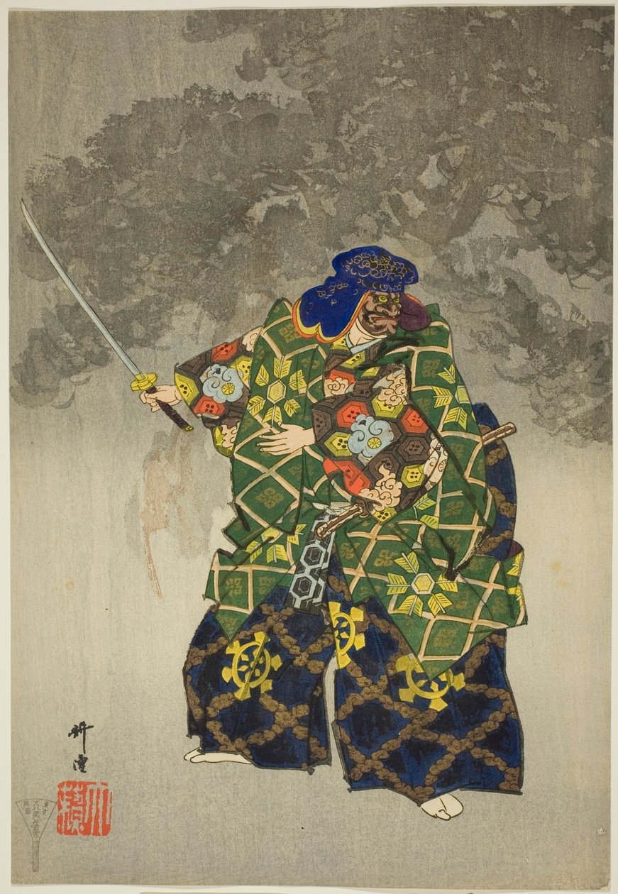 Eboši-ori, ze série "Sto no dramat (Nogaku hyakuban)" od Tsukioka Kogyo