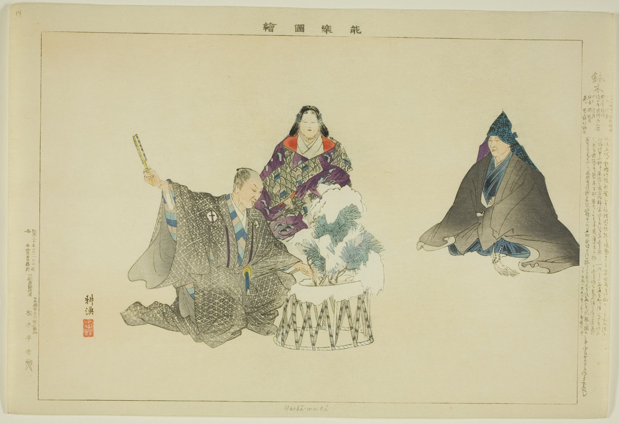 Hachi-maki, ze série "Pictures of No Performances (Nogaku Zue)" od Tsukioka Kogyo