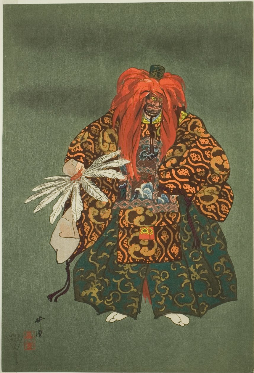 Kurama Tengu, ze série "One Hundred No Dramas (Nogaku hyakuban)" od Tsukioka Kogyo