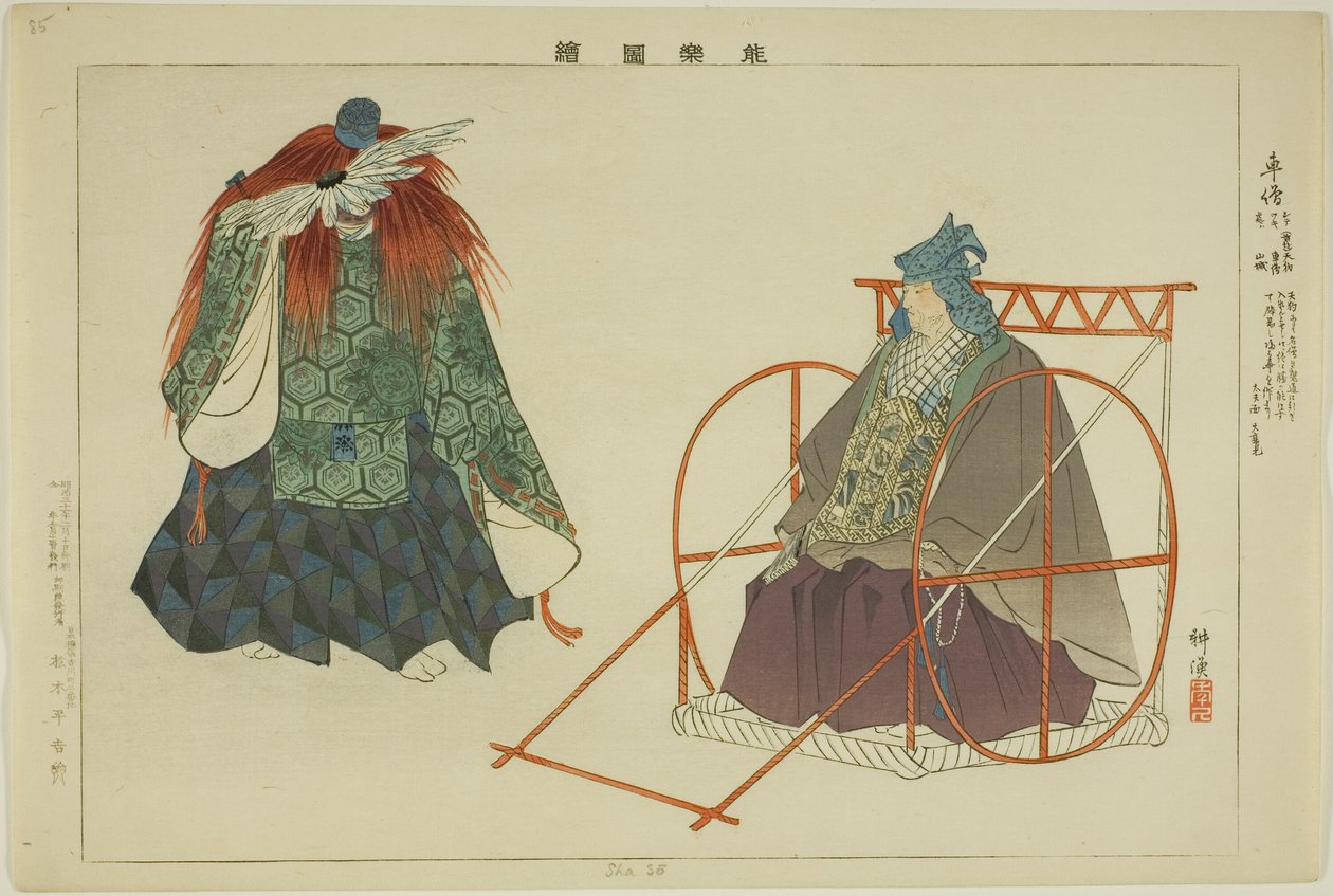 Shaso, ze série "Pictures of No Performances (Nogaku Zue)" od Tsukioka Kogyo
