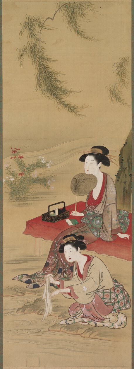 Pod vrbou, po roce 1778. od Tsukioka Sessai