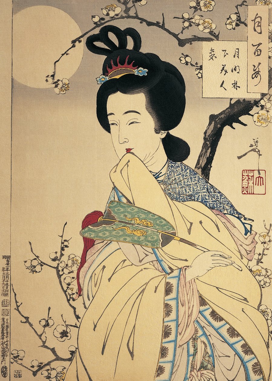 Detail ženy od Tsukioka Yoshitoshi