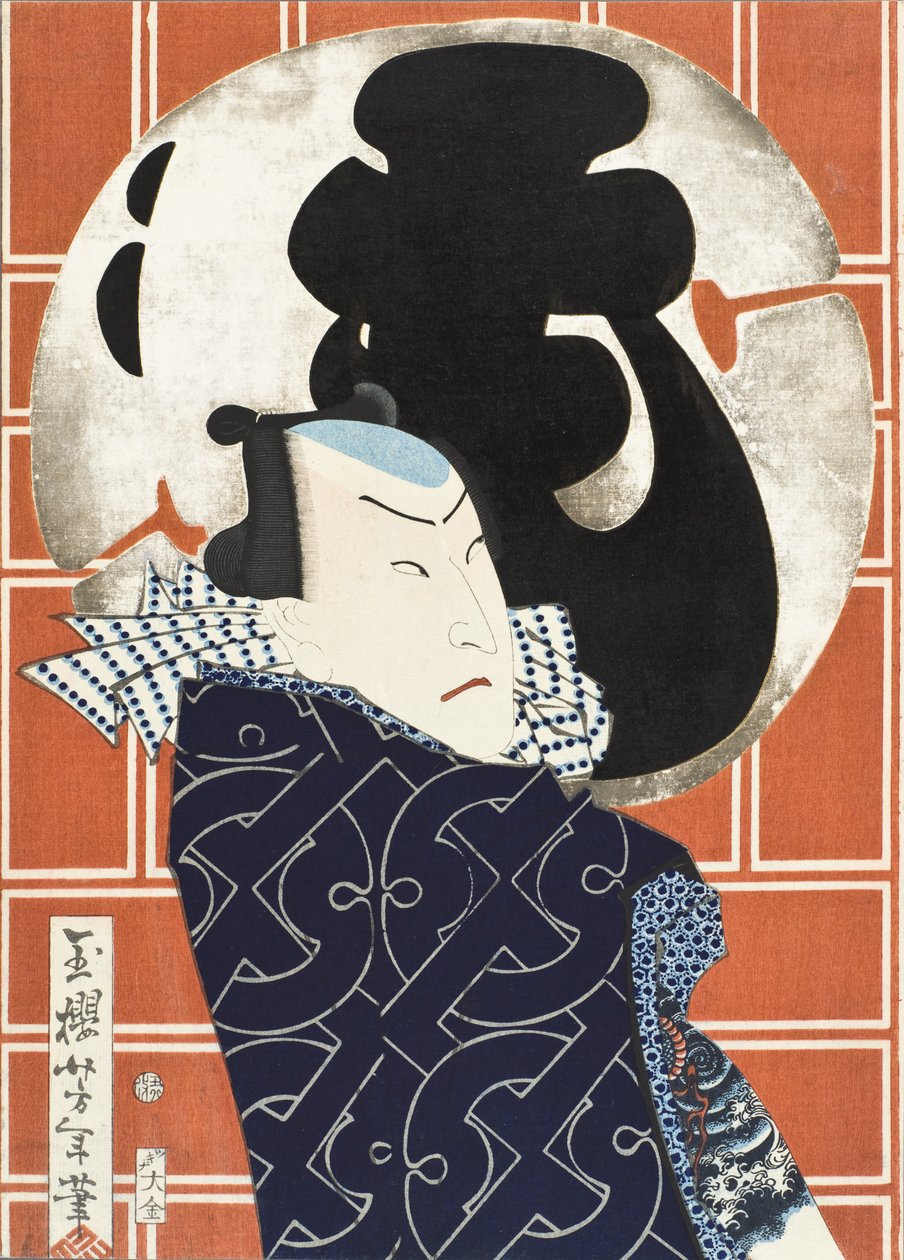 Herec Bandō Hikosaburō V a soubor Mo od Tsukioka Yoshitoshi