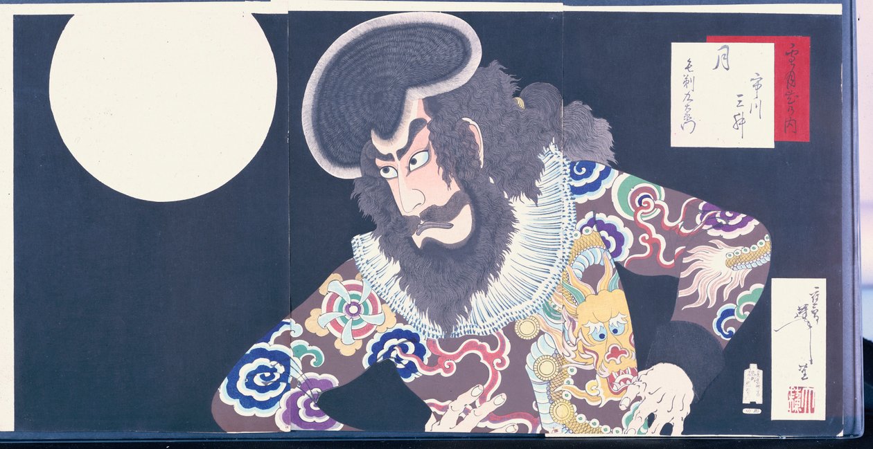 The Actor Ichikawa Danjuro IX in the Role of the Pirate Kezori Kuemon od Tsukioka Yoshitoshi