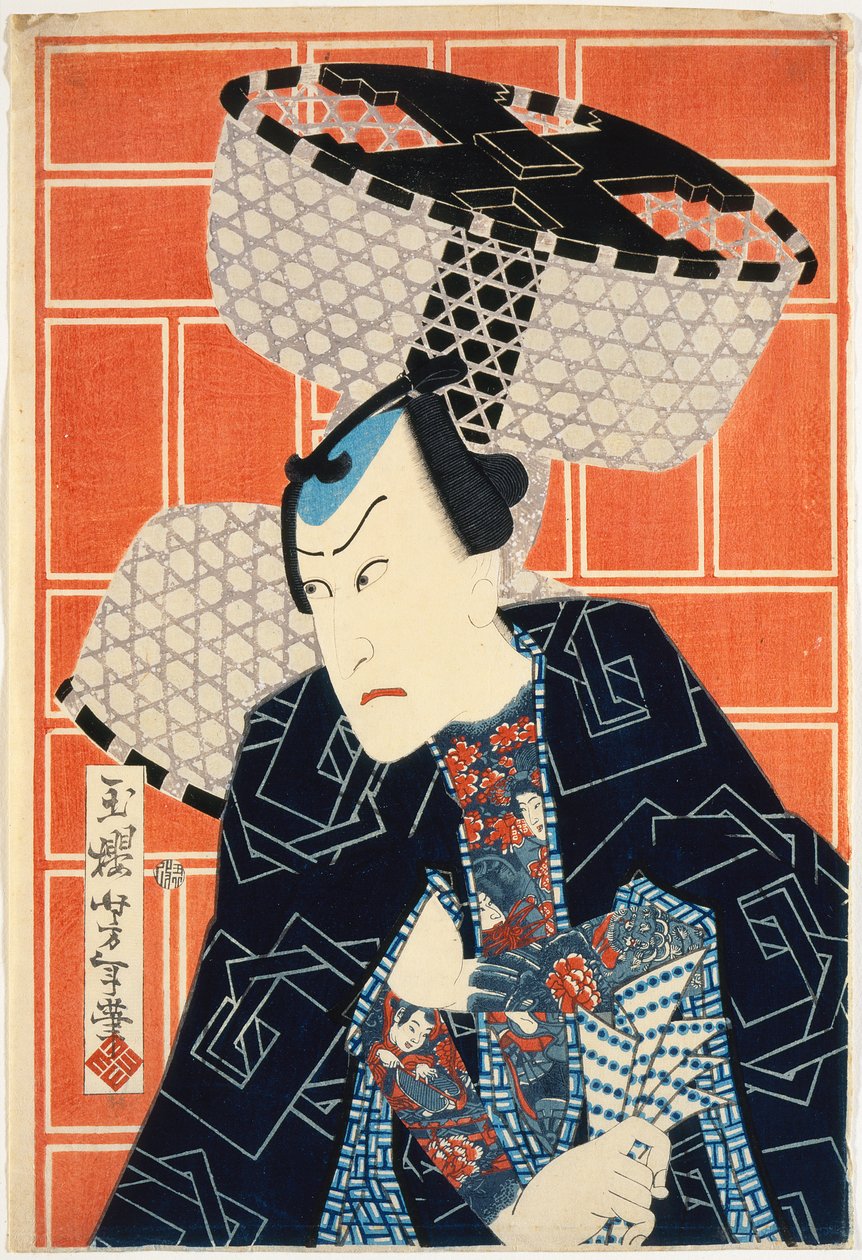 Herec Kawarasaki Gonjūrō jako člen hasičského sboru od Tsukioka Yoshitoshi
