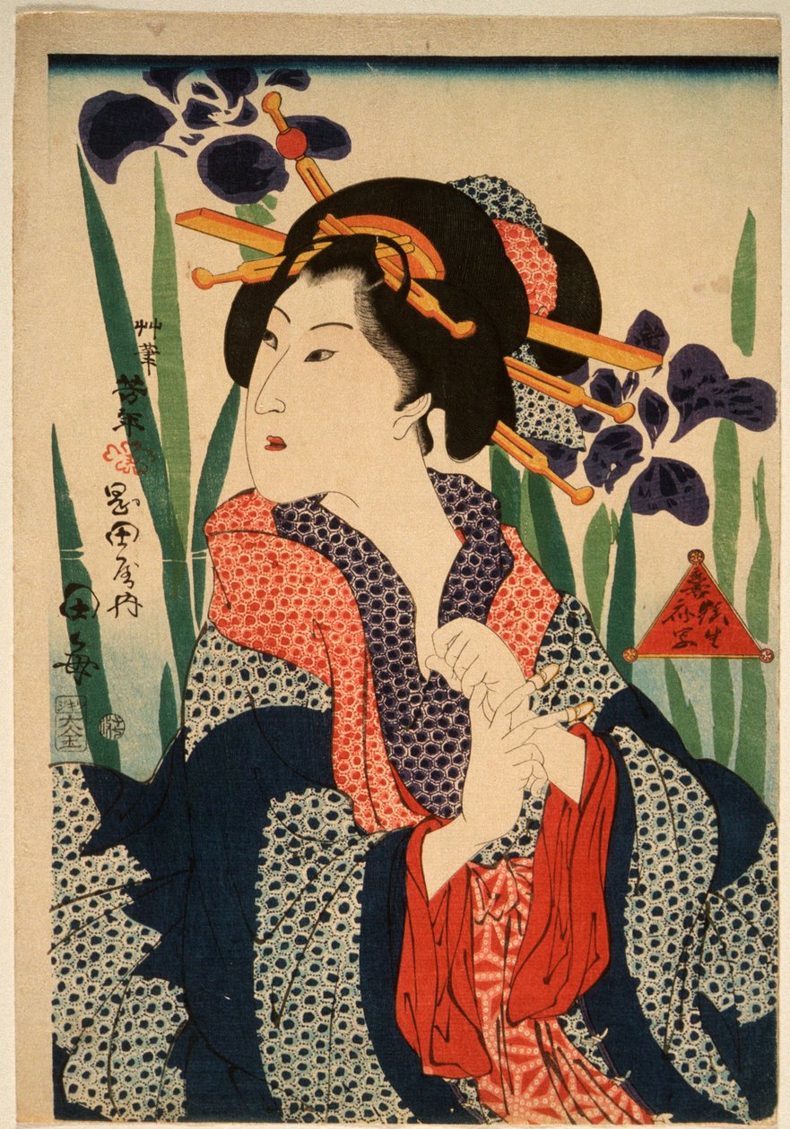 Kurtizána Taume od Tsukioka Yoshitoshi