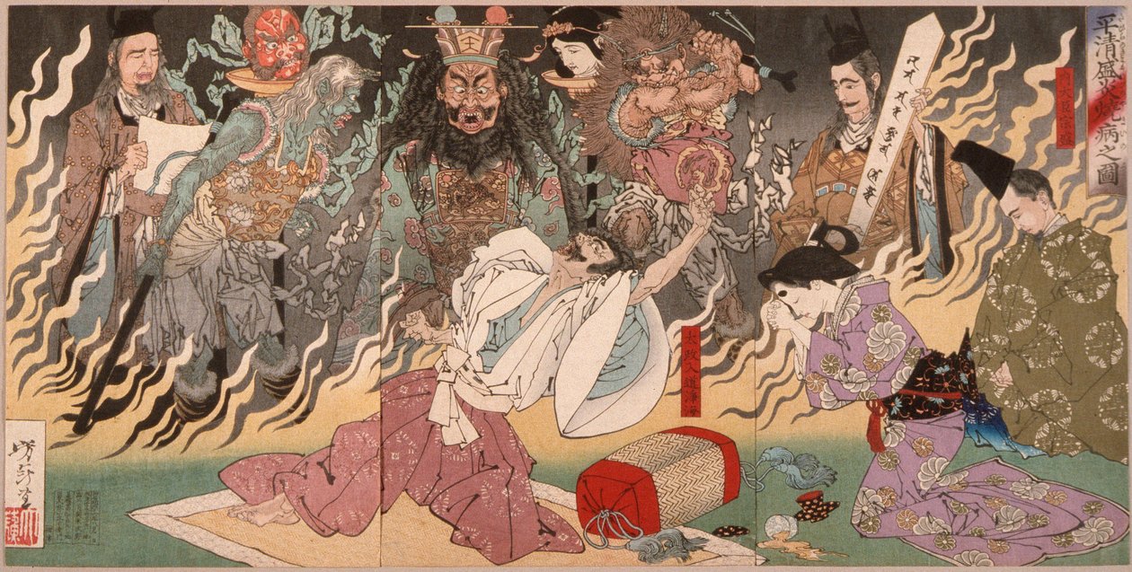 Horečka Tairy no Kiyomoriho od Tsukioka Yoshitoshi