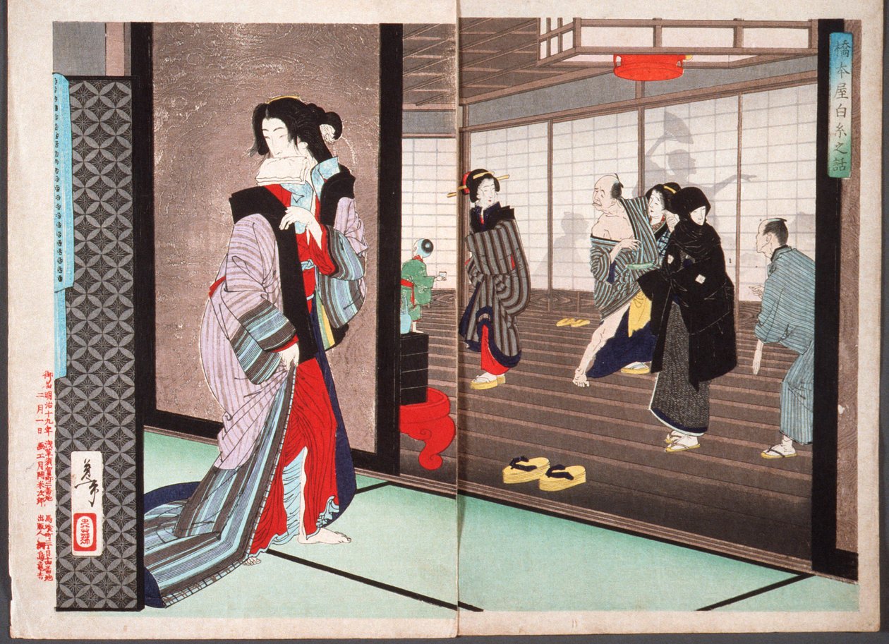 Příběh Širaito, kurtizány z domu Hašimoto od Tsukioka Yoshitoshi