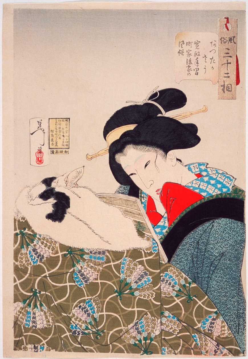 Teplá: městská vdova z období Kansei (1789-1800) od Tsukioka Yoshitoshi