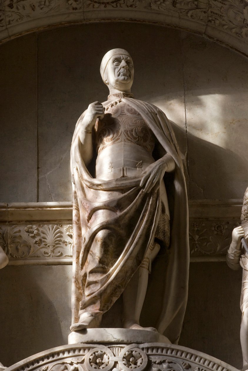 Detail hrobky Pietra Mocenigo, dóže z benátského mramoru od Tullio and Pietro Lombardo