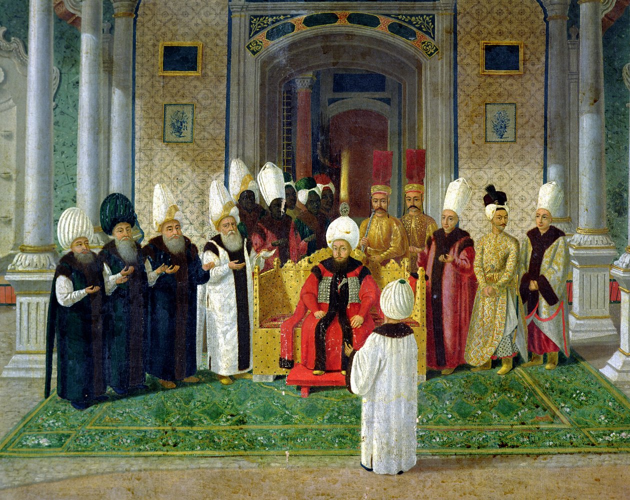 Recepce u dvora sultána Selima III. (1761-1807) od Turkish School
