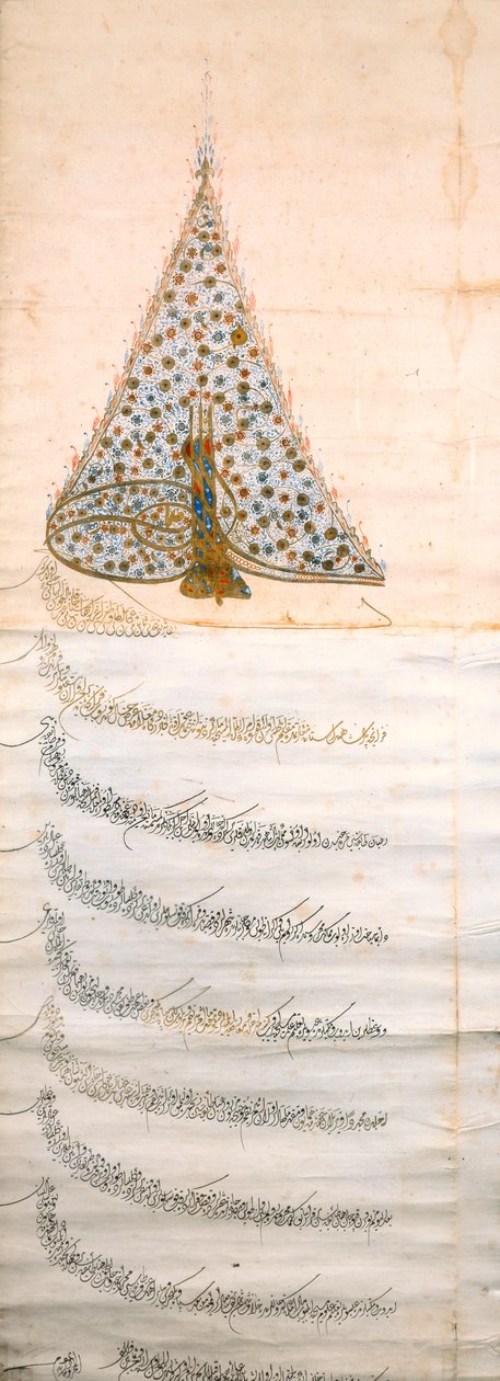Firman povolující mnichům kapucínského řádu cestovat na východ, asi 1628 (viz také 195231) od Turkish School