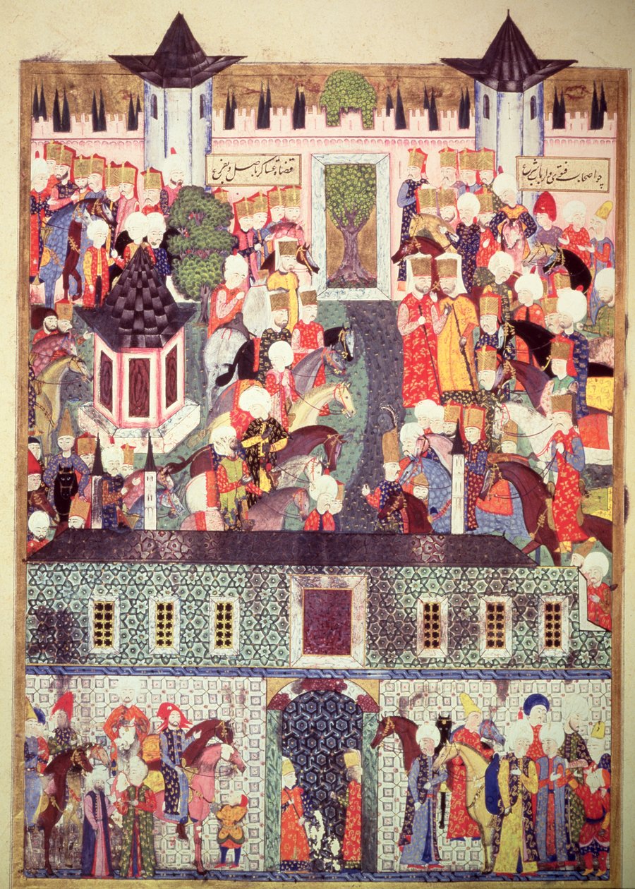 H 1517 f.17v Intronizace Suleymana Nádherného (1494-1566) z 