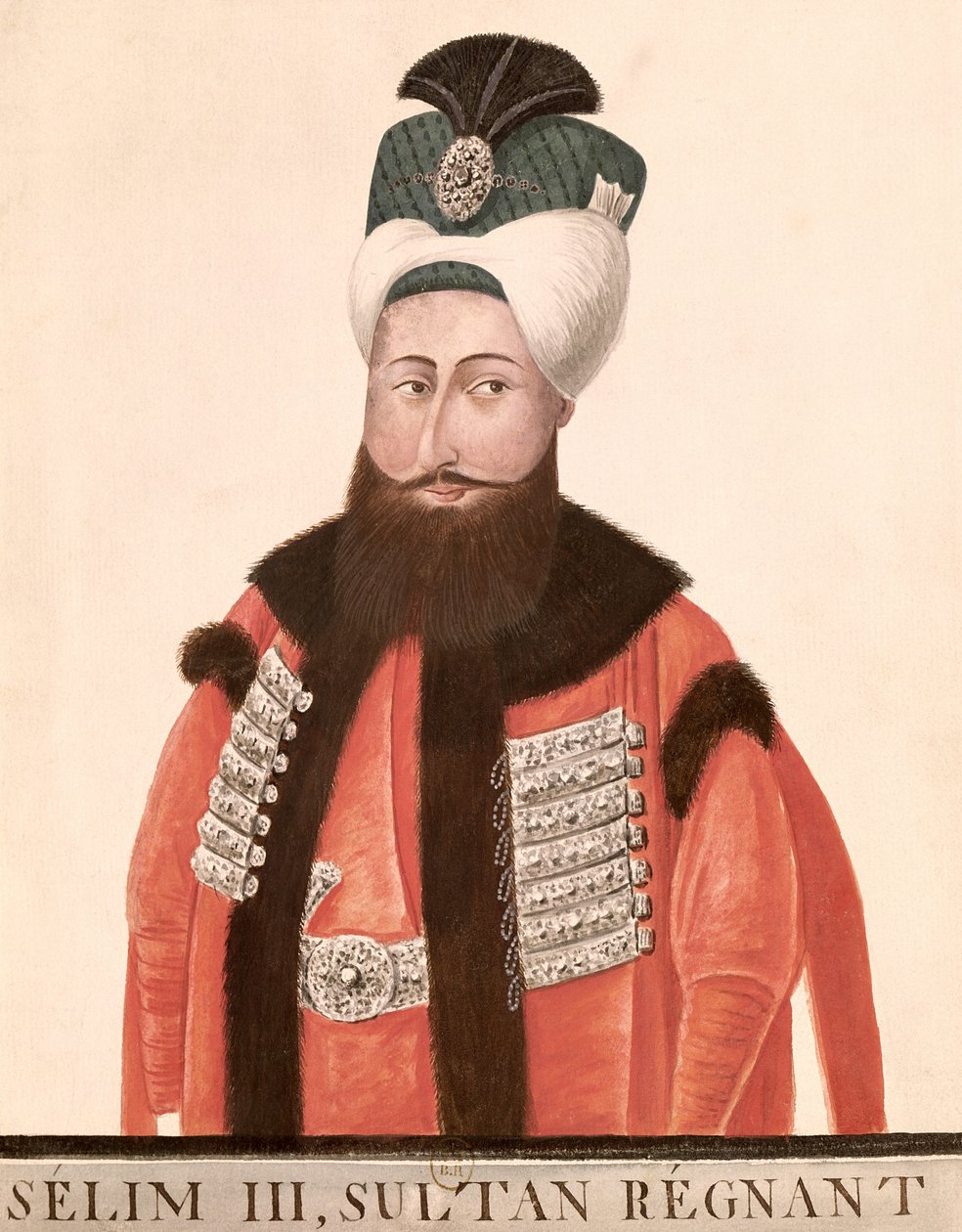 Sultan Selim III (1761-1808) 18.-19. století (wc na papíře) od Turkish School