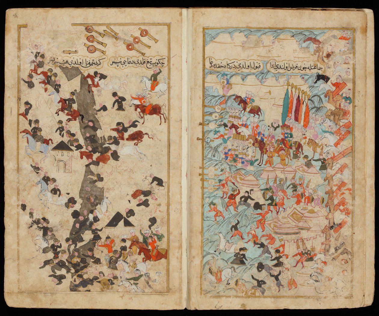 Bitva u Keresztes v roce 1596 Z rukopisu tažení Mehmeda III. do Maďarska od Turkish master