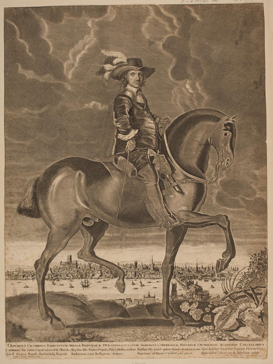 Oliver Cromwell na koni od Ubekendt