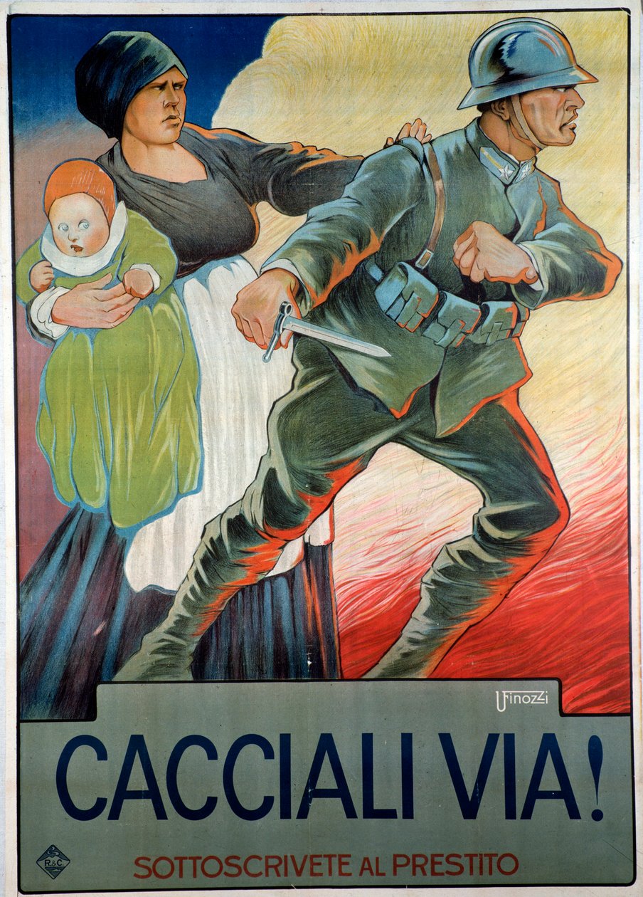 Propaganda fašistický plakát pro národní půjčku, 20. století od Ugo Finozzi