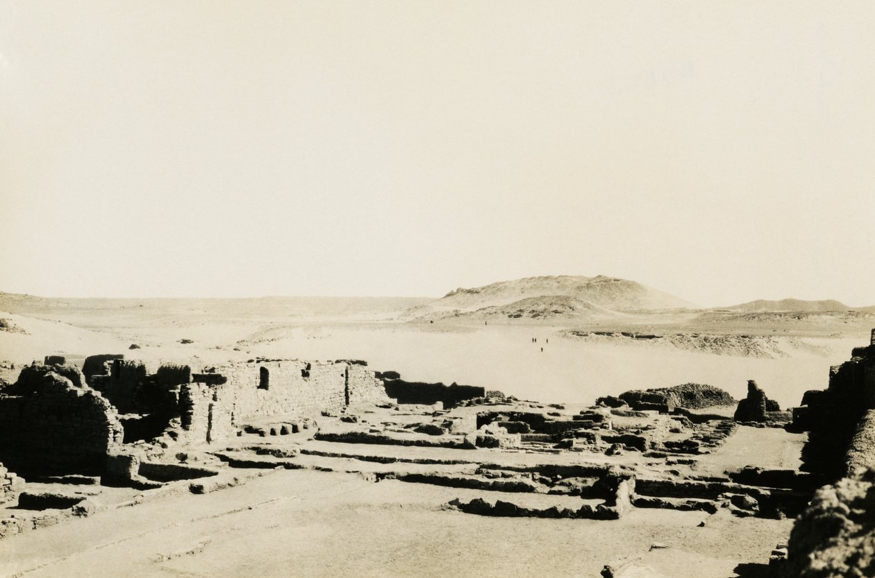 Obchodní zóna v klášteře svatého Simeona, Asuán, Egypt, fotografie Ugo Monneret de Villard od Ugo Monneret de Villard