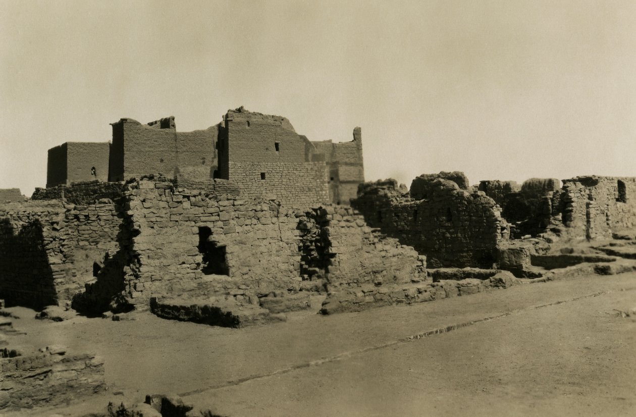 Klášter svatého Simeona, Asuán, Egypt, fotografie Ugo Monneret de Villard od Ugo Monneret de Villard