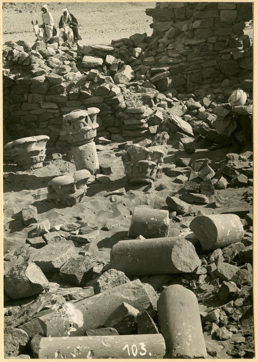 Zřícenina středověkého kostela Serreh, Sitte Gasma, Súdán, fotografie Ugo Monneret de Villard od Ugo Monneret de Villard
