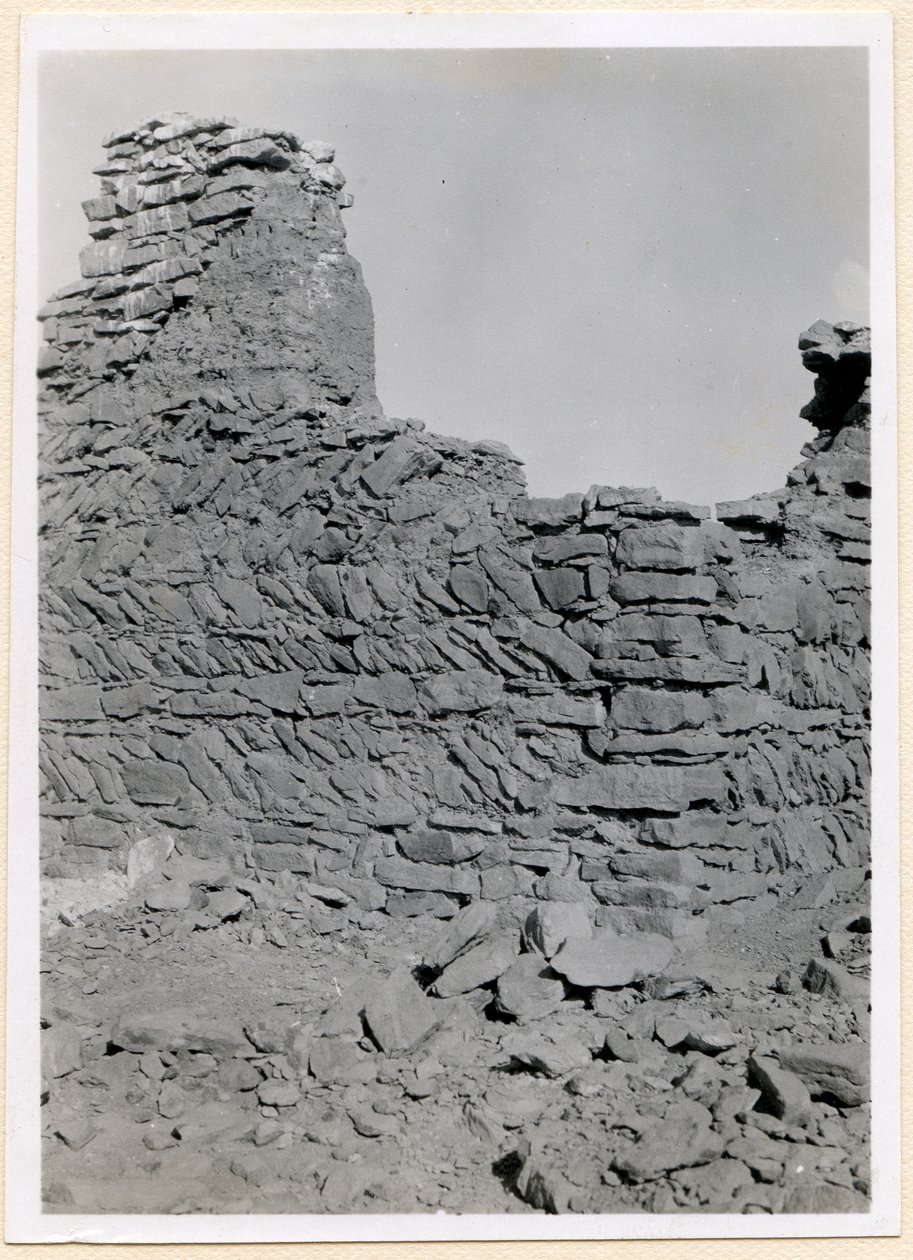 Zřícenina jižního kostela, detail zdiva, Sabagura, Egypt, fotografie Ugo Monneret de Villard od Ugo Monneret de Villard