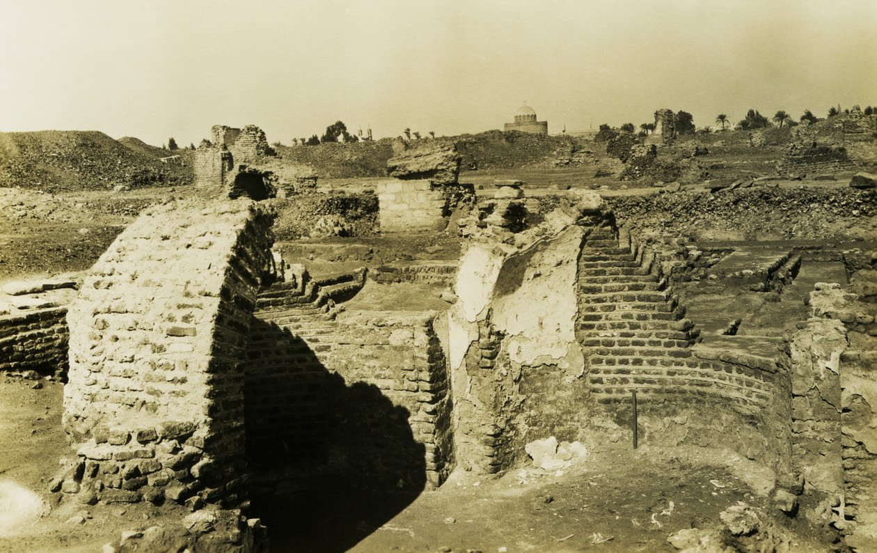 Trojlodní budova, al-Fustát, Egypt, fotografie Ugo Monneret de Villard od Ugo Monneret de Villard