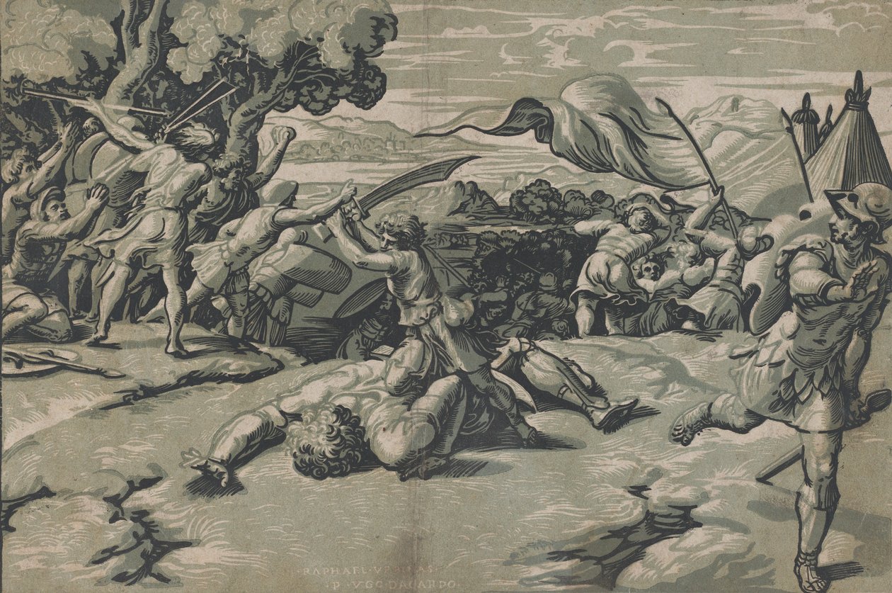 David a Goliáš, ca. 1520-27. od Ugo da Carpi