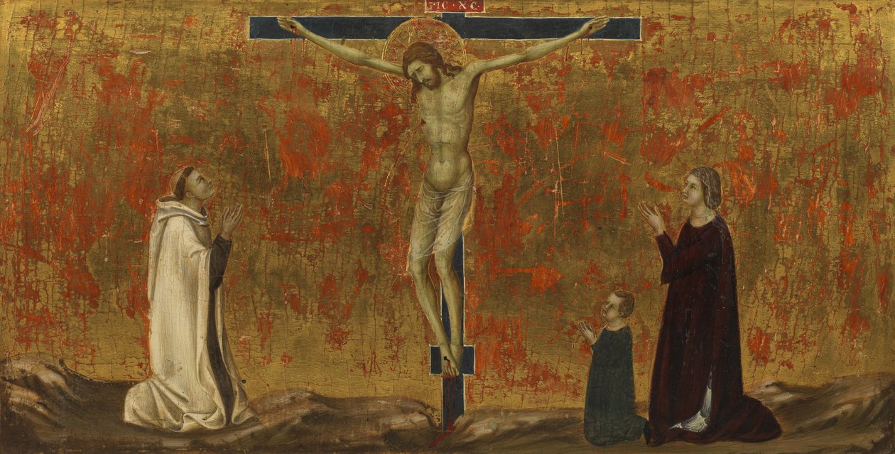 Ukřižovaný Kristus s dárci od Ugolino di Nerio