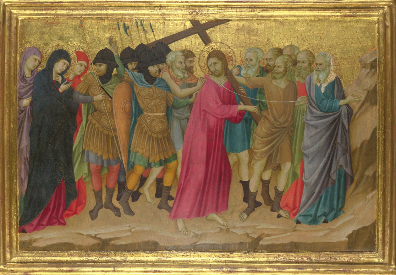 Cesta na Kalvárii z baziliky Santa Croce, Florencie, c. 1324-1325 od Ugolino di Nerio