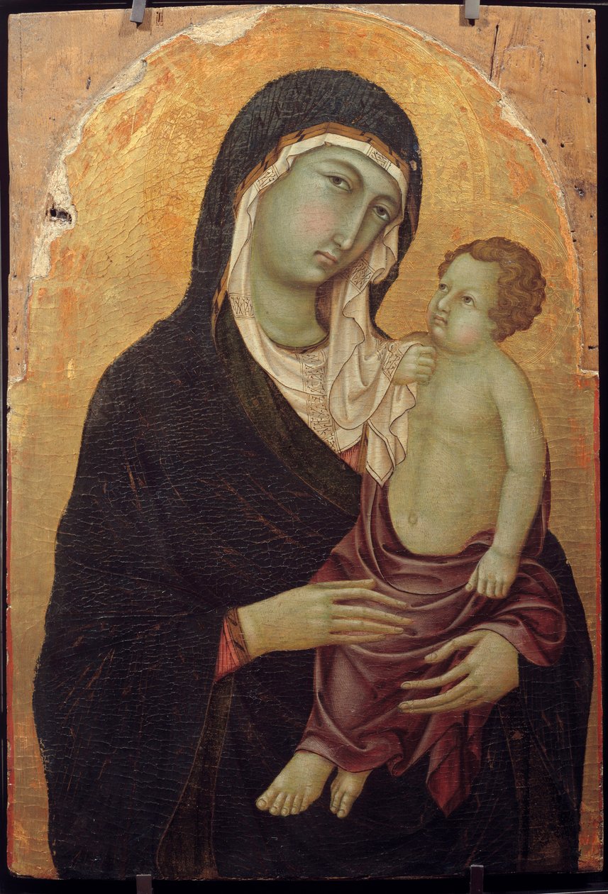 Obraz Panny a dítěte na dřevě od Ugolino di Nerio od Ugolino di Nerio